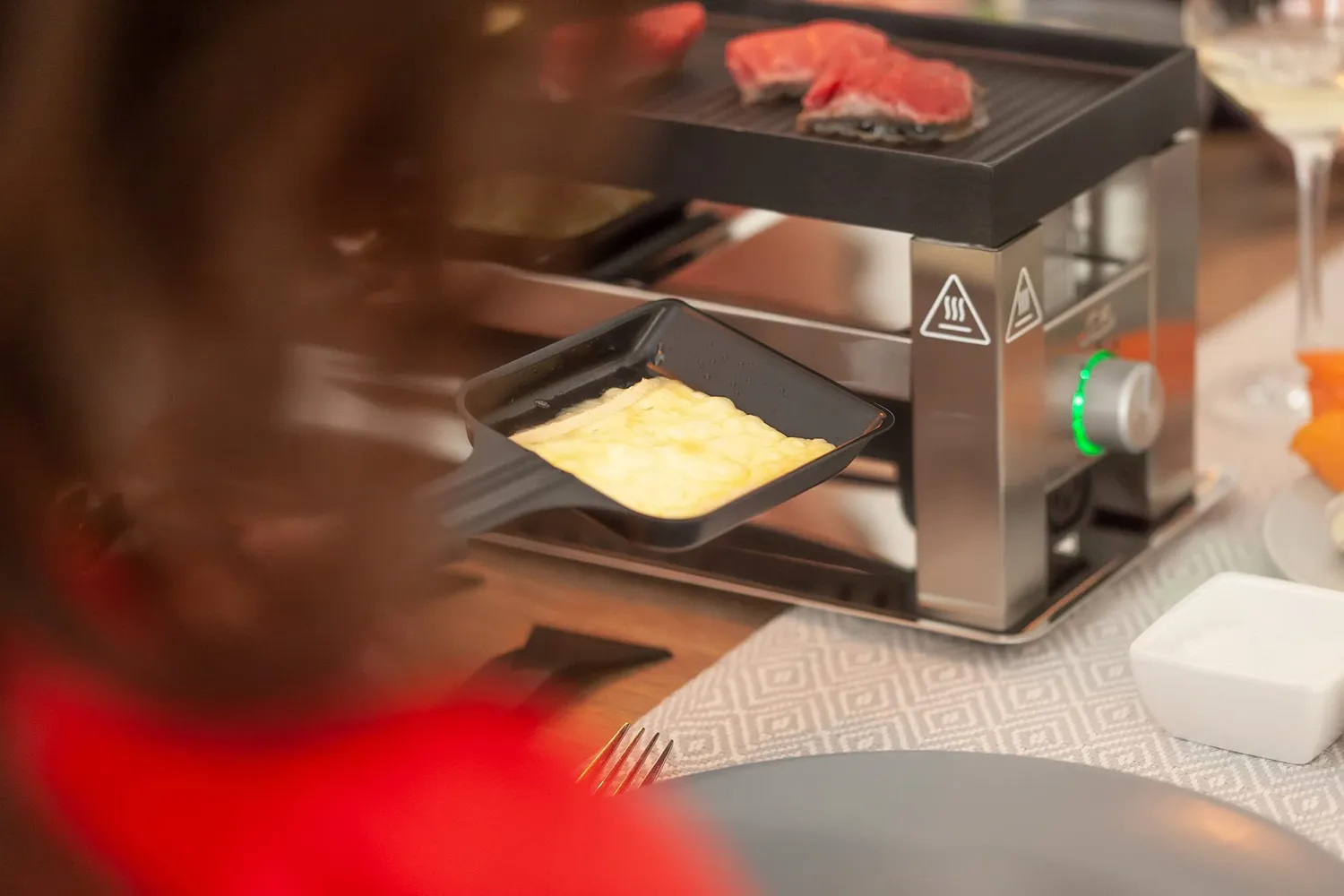 Solis 4 en 1 raclette grill table 3 personnes inox 650 W
