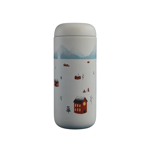 Fellow Carter Move Holiday Scene mug isotherme blanc mat 470 ml
