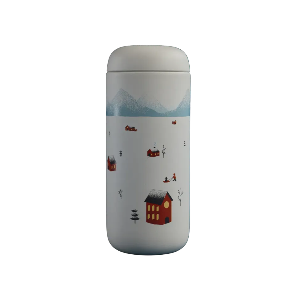 Fellow Carter Move Holiday Scene mug isotherme blanc mat 470 ml