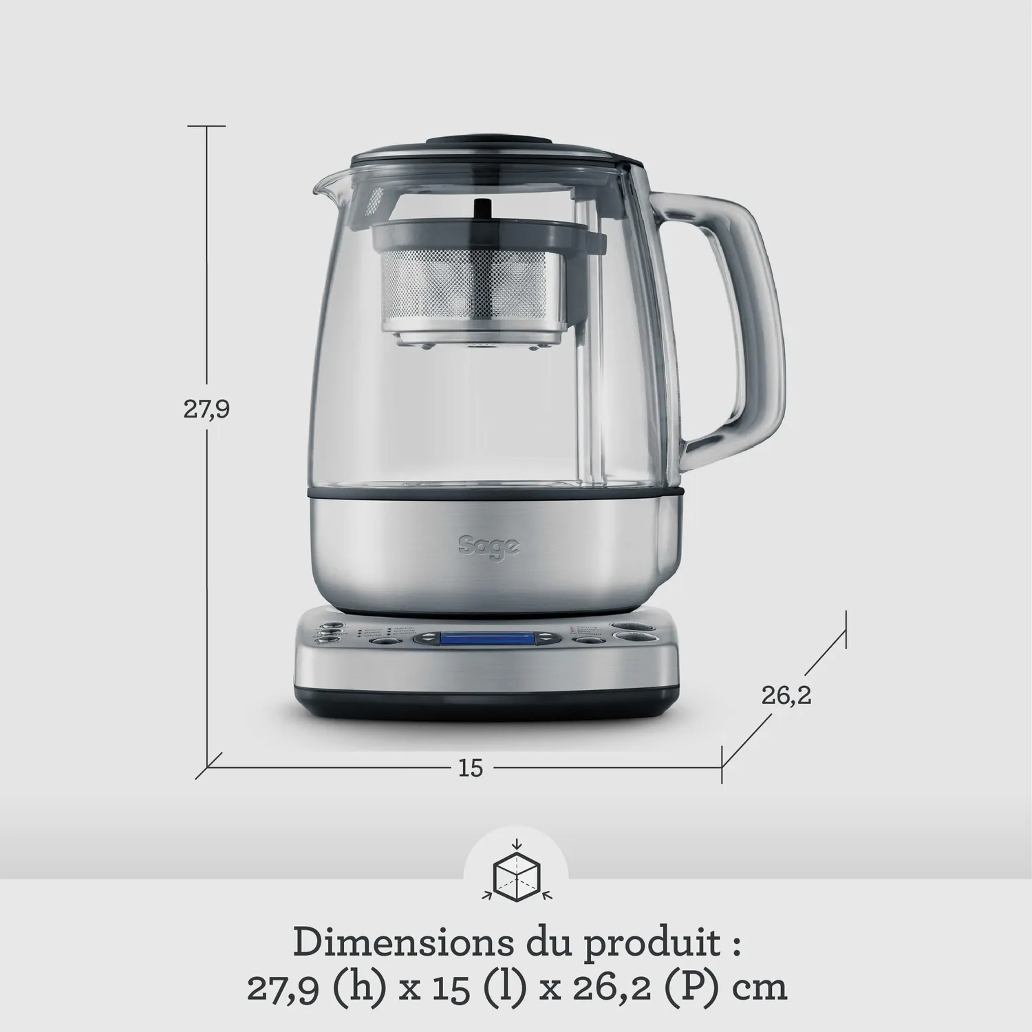 Sage Tea Maker bouilloire à thé inox 1,5 L panier auto