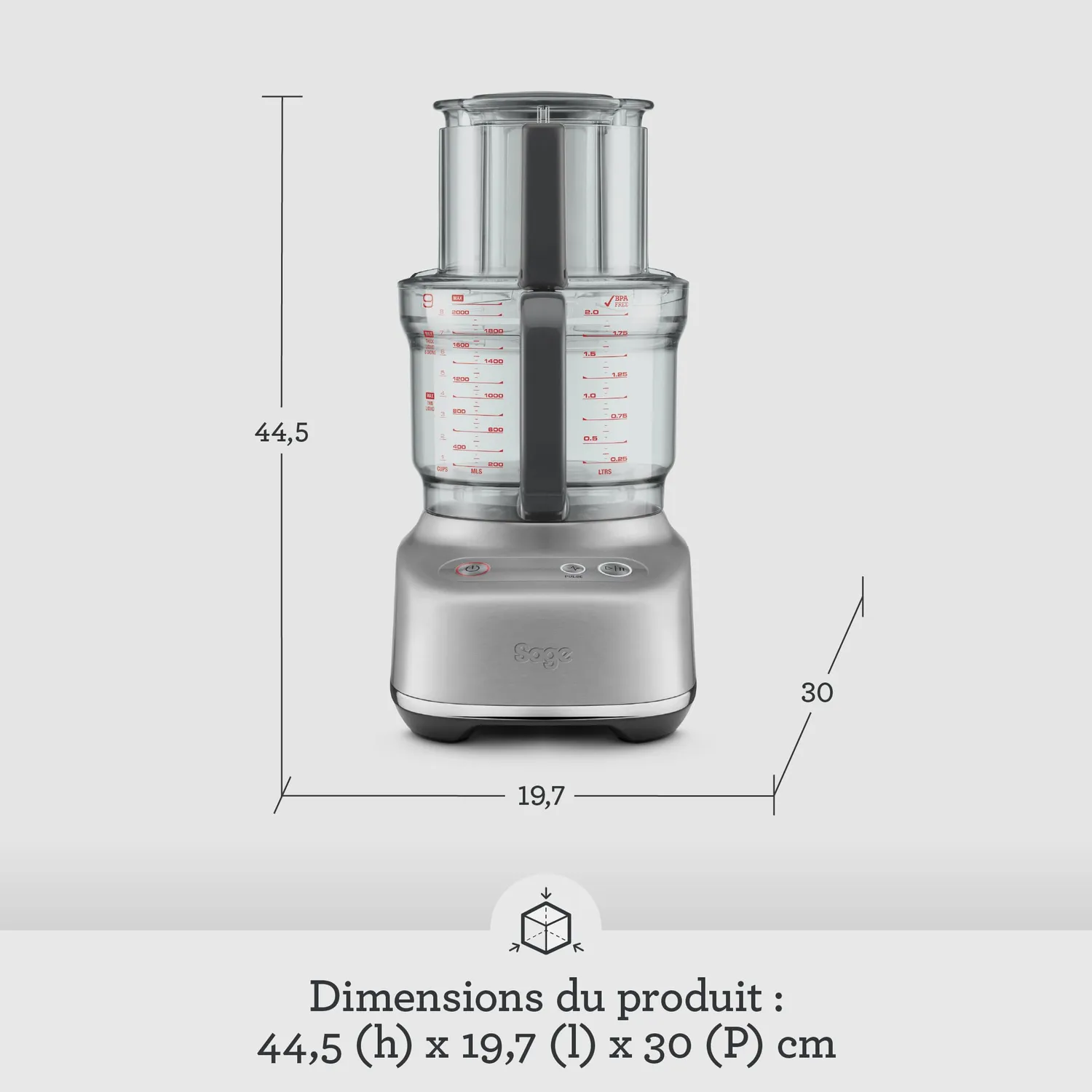 Sage Paradice 9 robot multifonction 9 tasses inox brossé