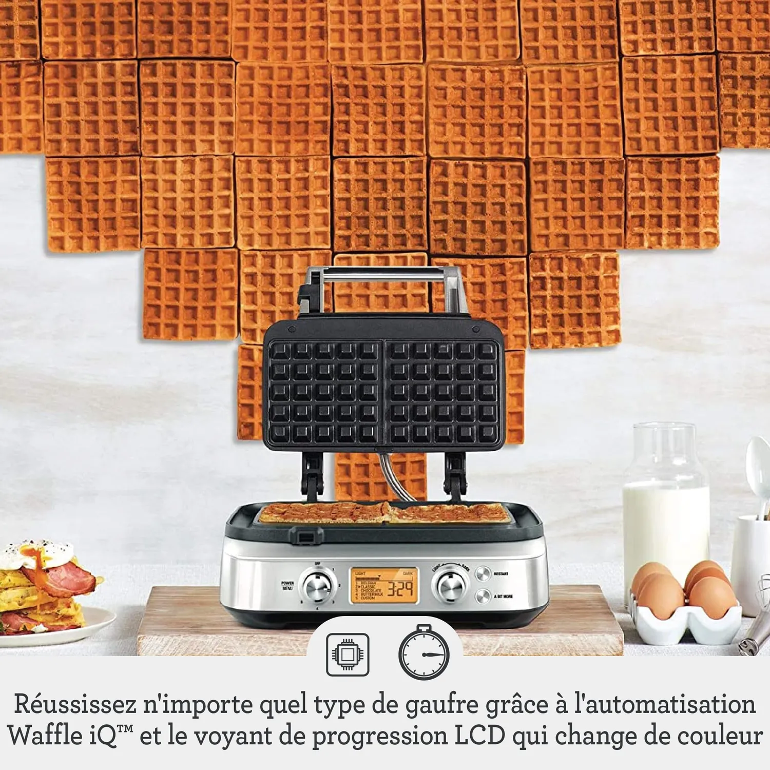 Sage Smart Waffle Pro gaufrier belge 12 réglages