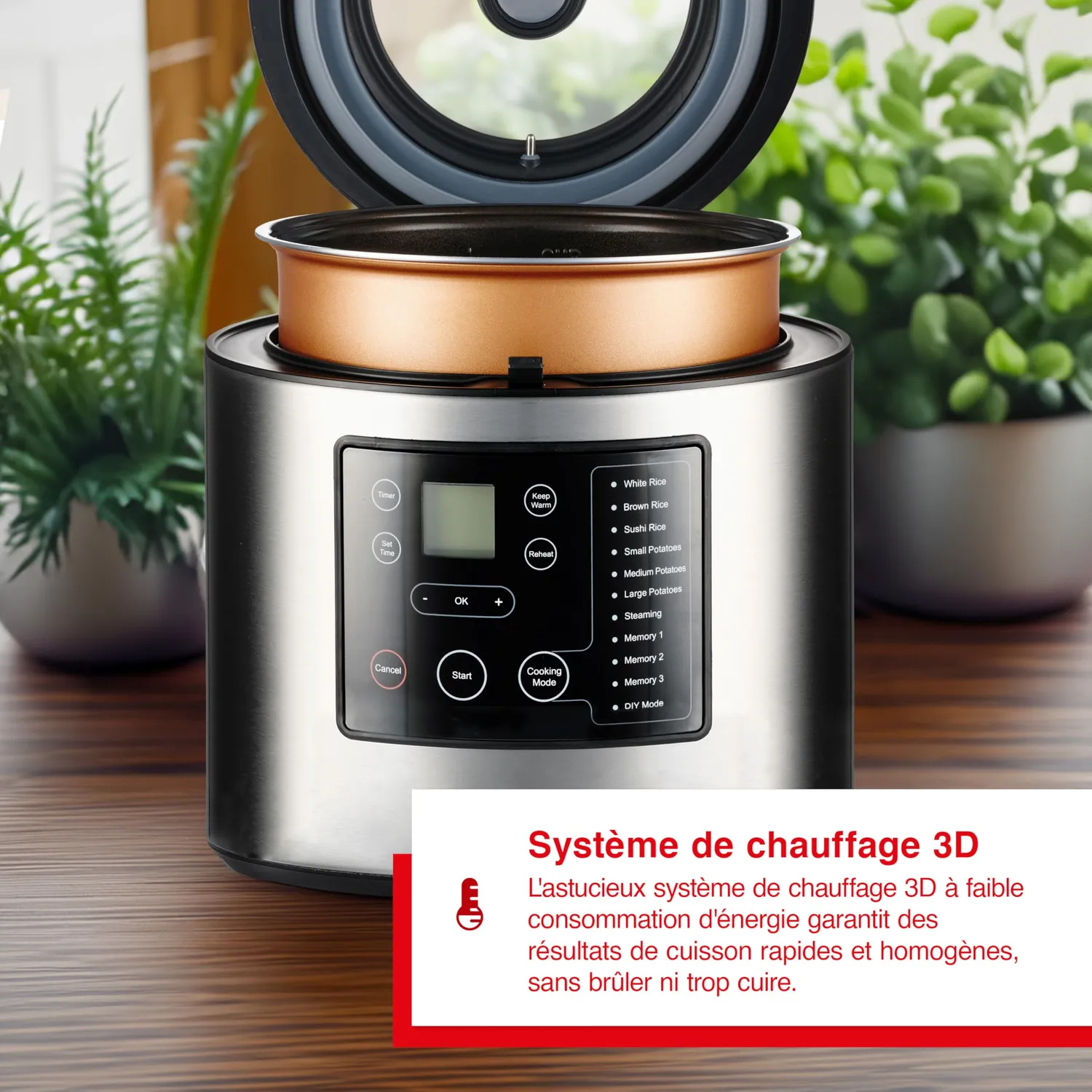 Solis Rice Potato cuiseur riz 5 L numérique inox