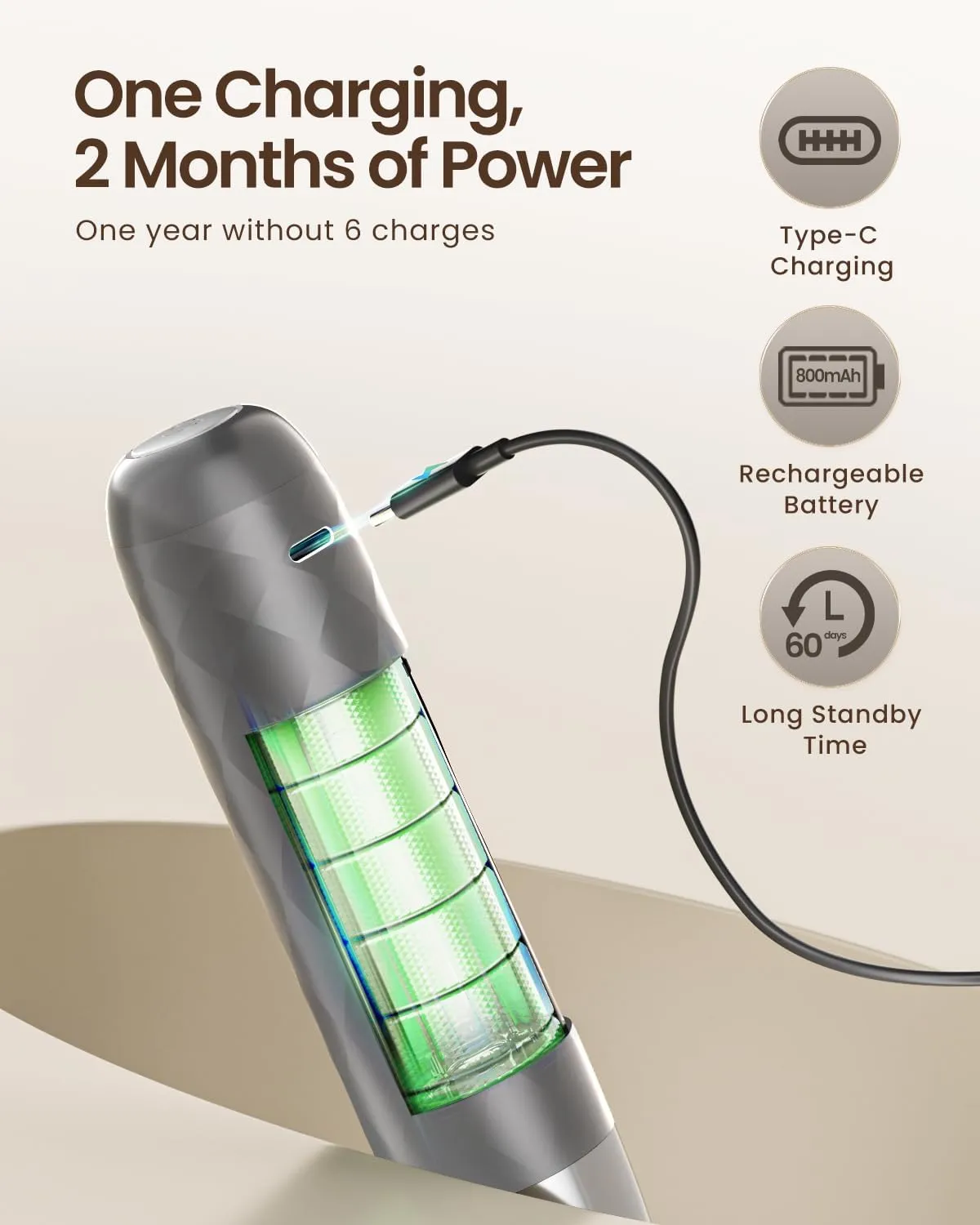 Maestri House LunaFro Mini mousseur lait USB-C