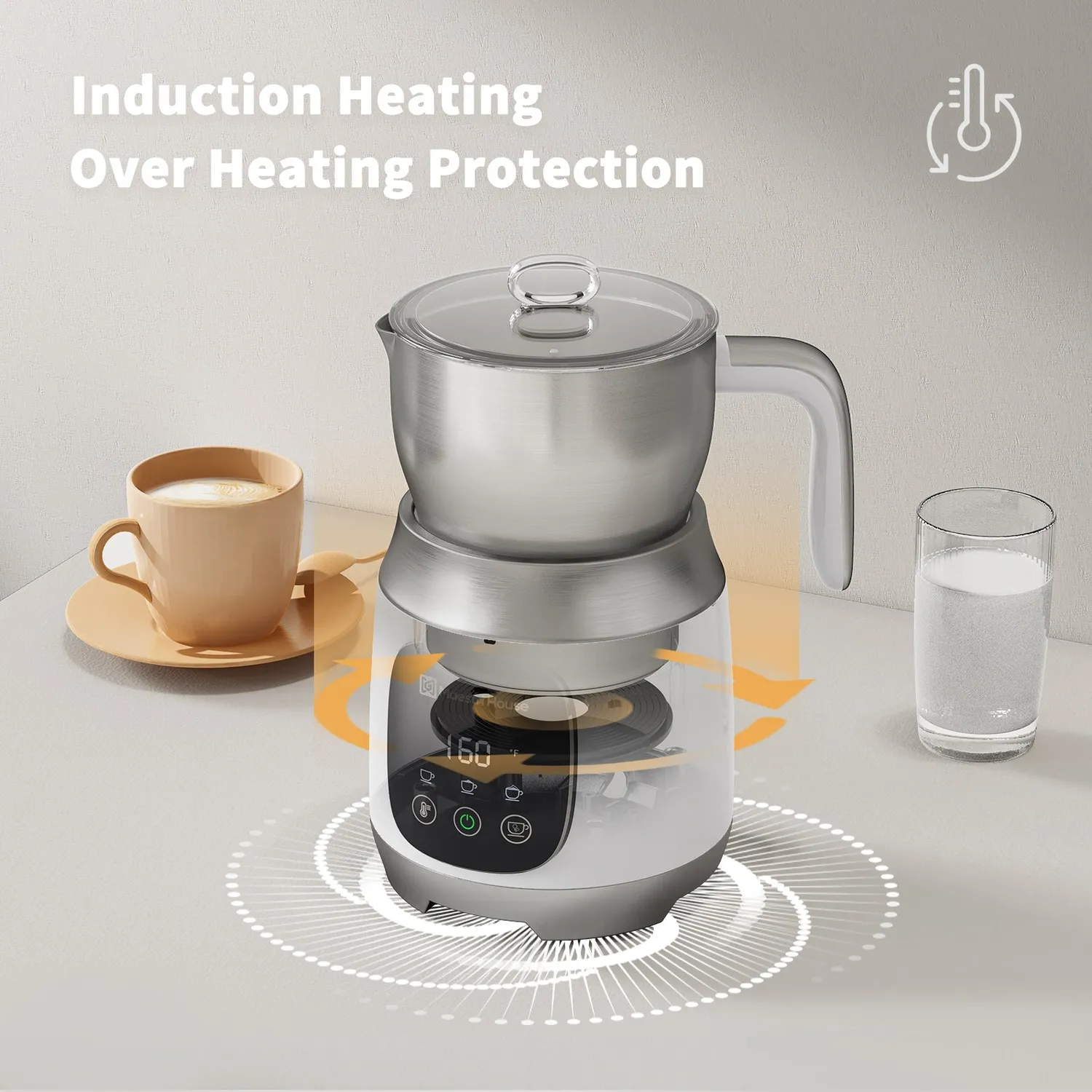 Maestri House DualFro 600 mousseur lait 600 ml inox
