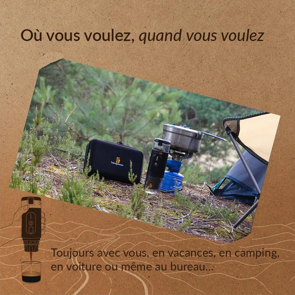 Handpresso E-Presso+ cafetière portable 90 ml valise
