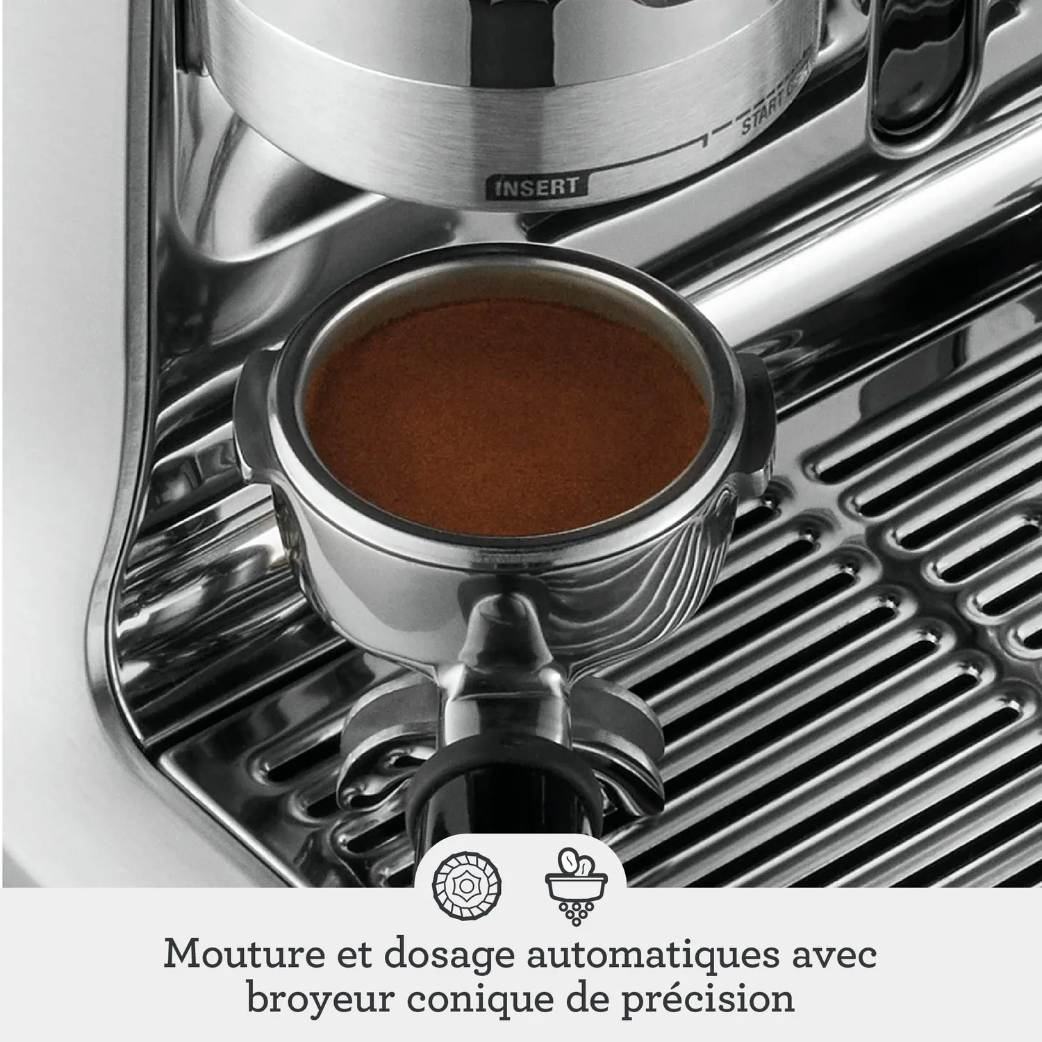 Sage Barista Pro SES878 machine expresso truffe noire moulin