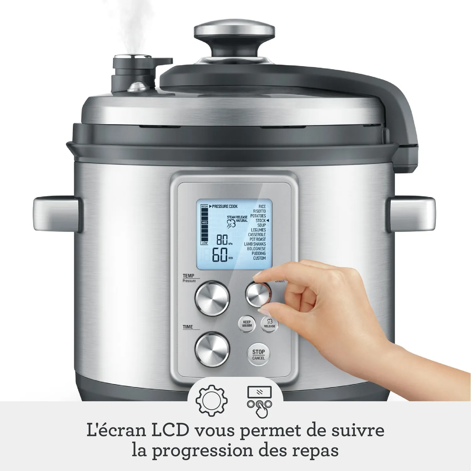 Sage Fast Slow Go Pro multicuiseur Slow Pro inox pression