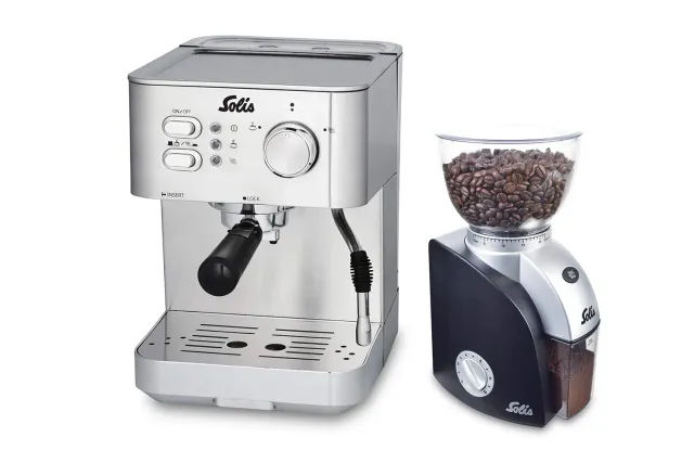 Solis Primaroma 1010 machine expresso 1,5 L + moulin Scala