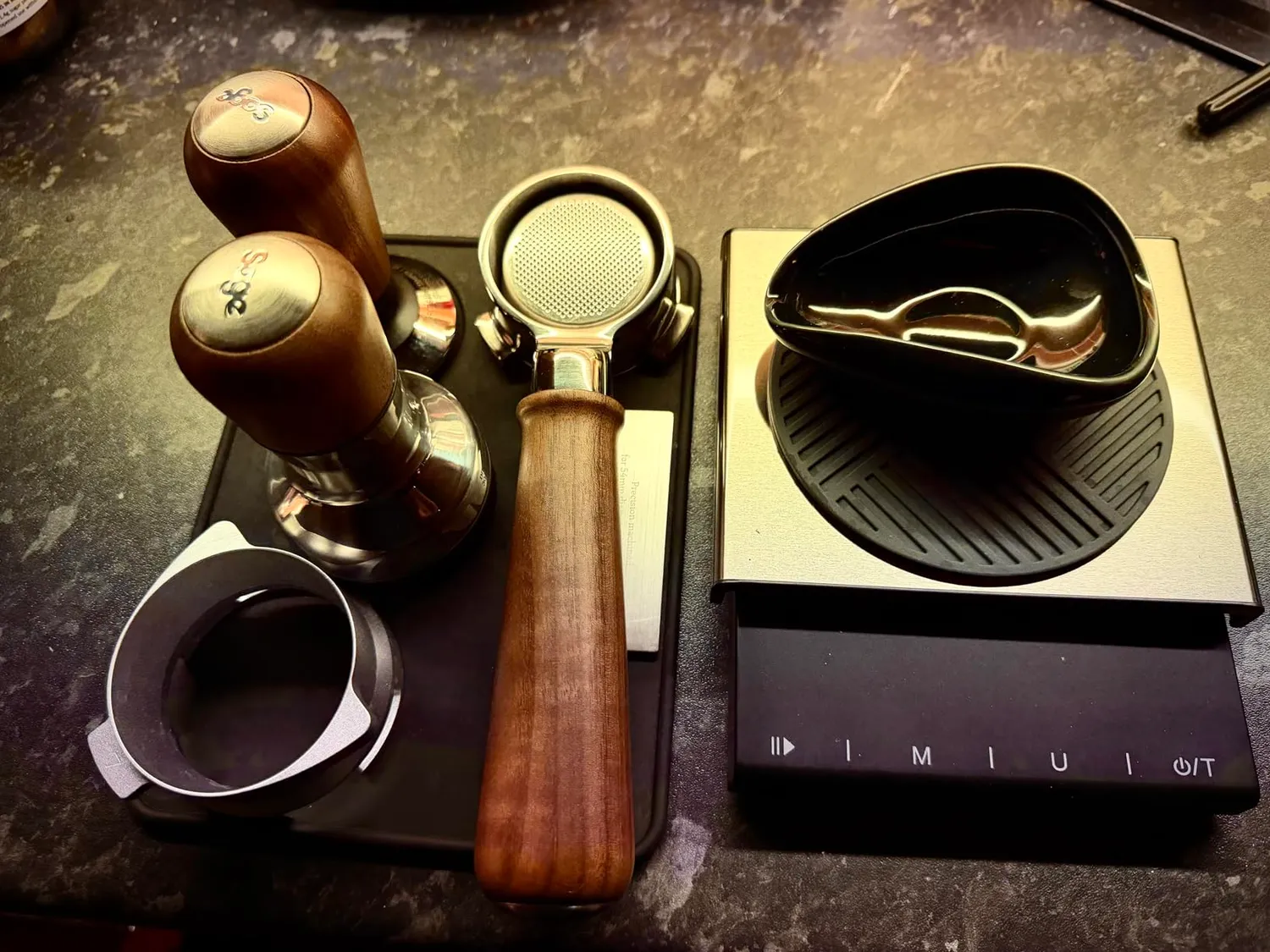 Sage Force Gauge Tamper 54mm tasseur café noyer