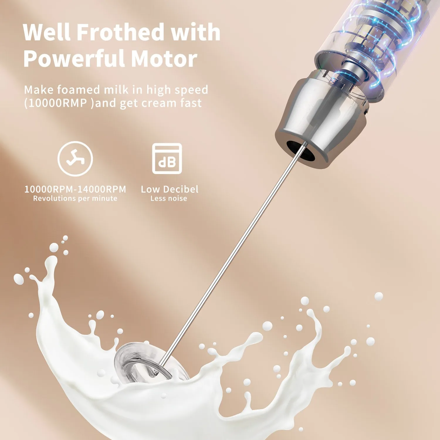 Maestri House LunaFro mousseur lait électrique USB-C