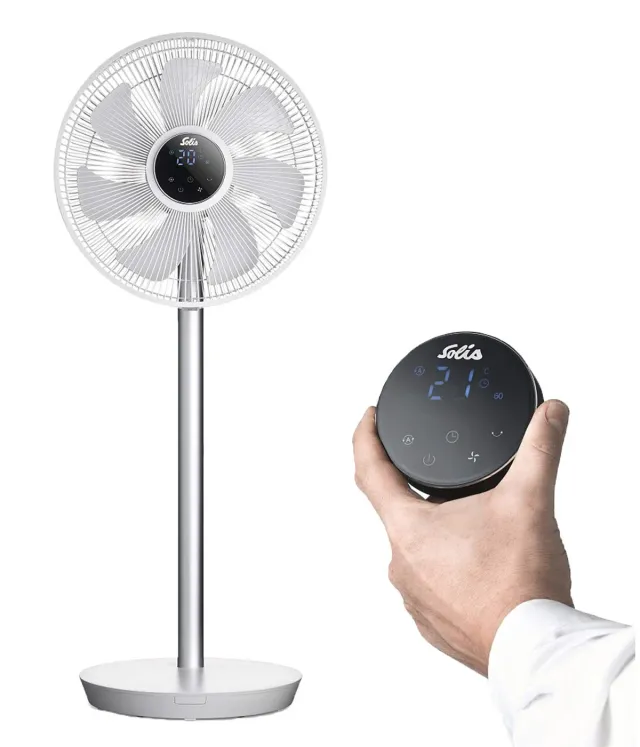 Solis Silent Eco 7584 ventilateur sur pied gris 8 vitesses