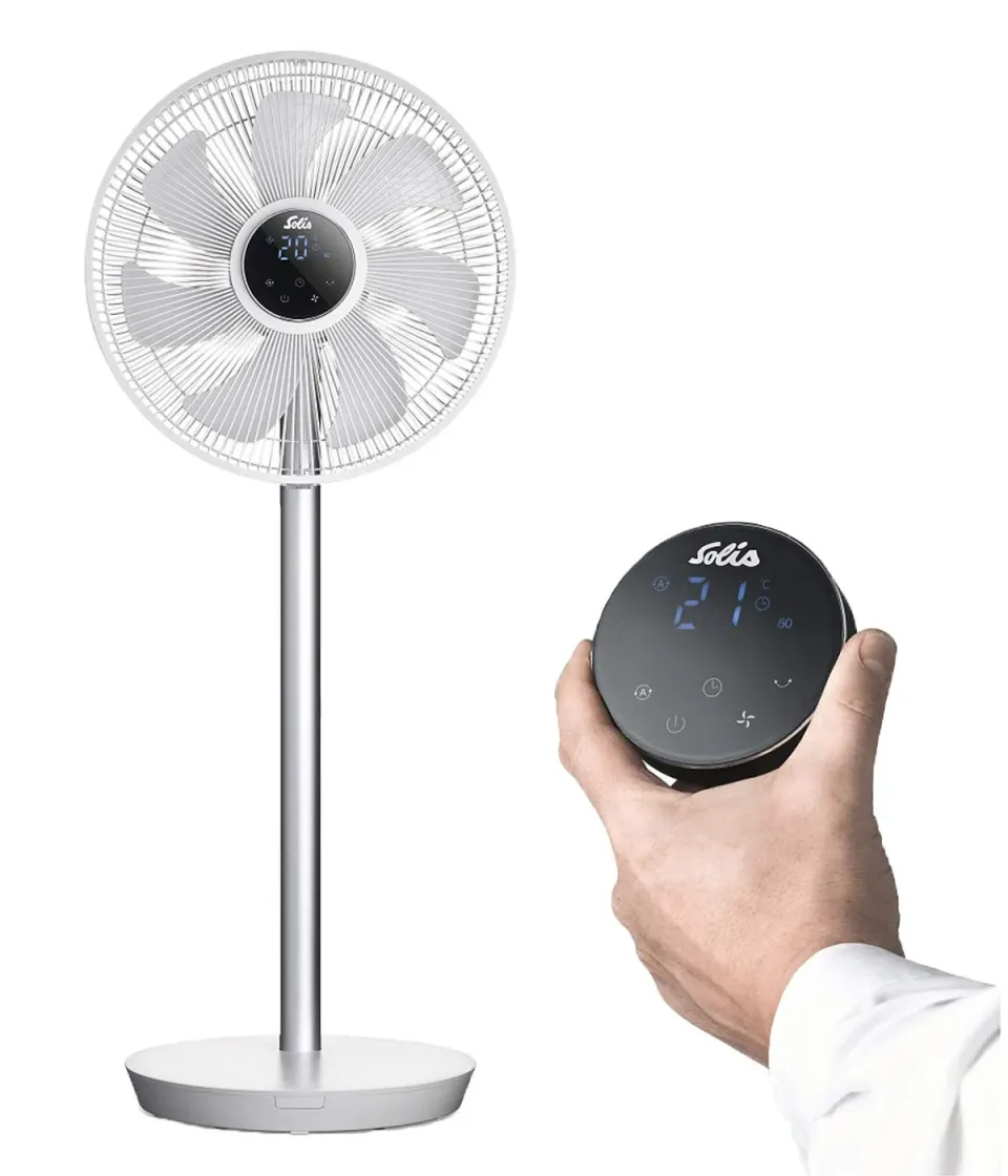 Solis Silent Eco 7584 ventilateur sur pied gris 8 vitesses