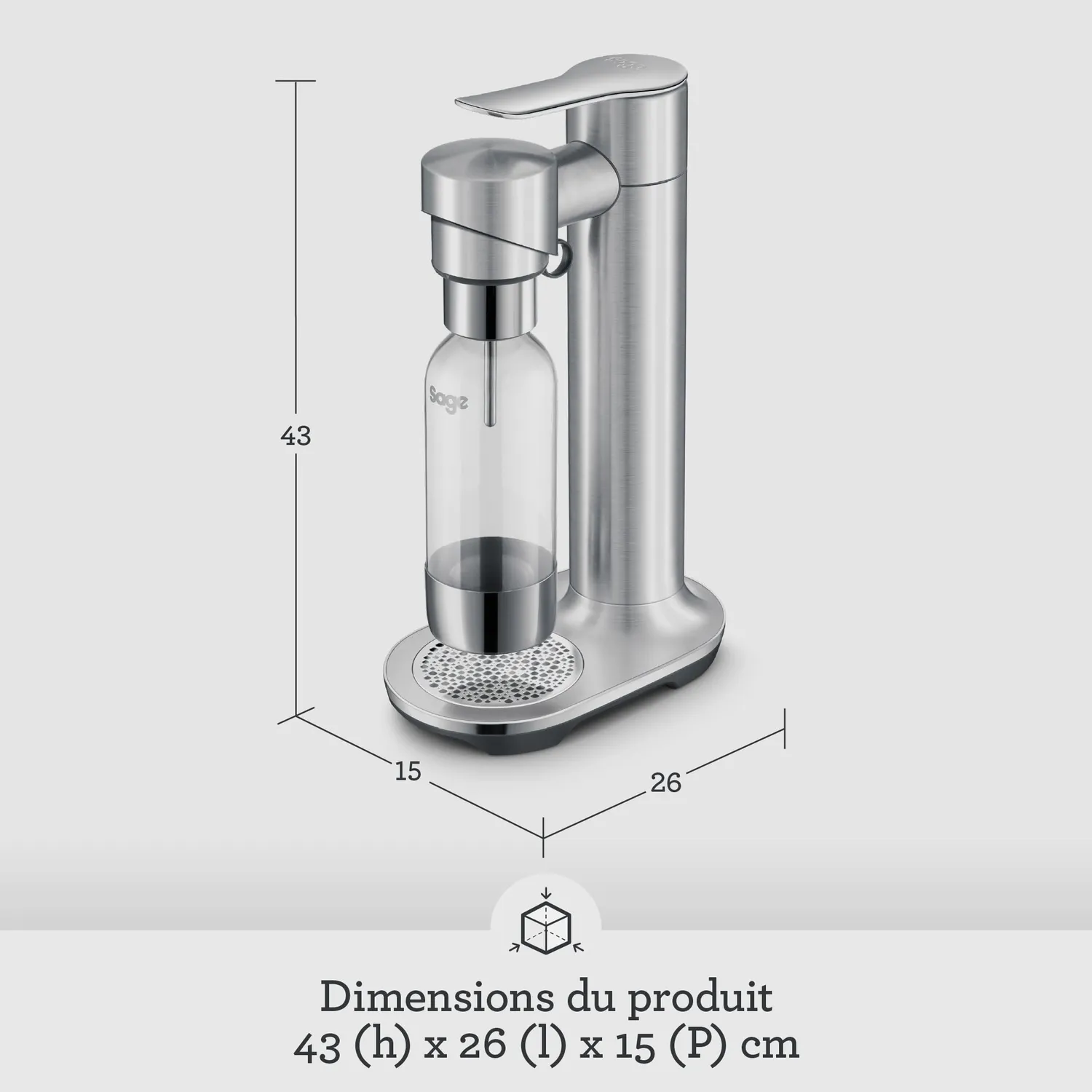 Sage InFizz Fusion machine à soda Sel de Mer 1 L