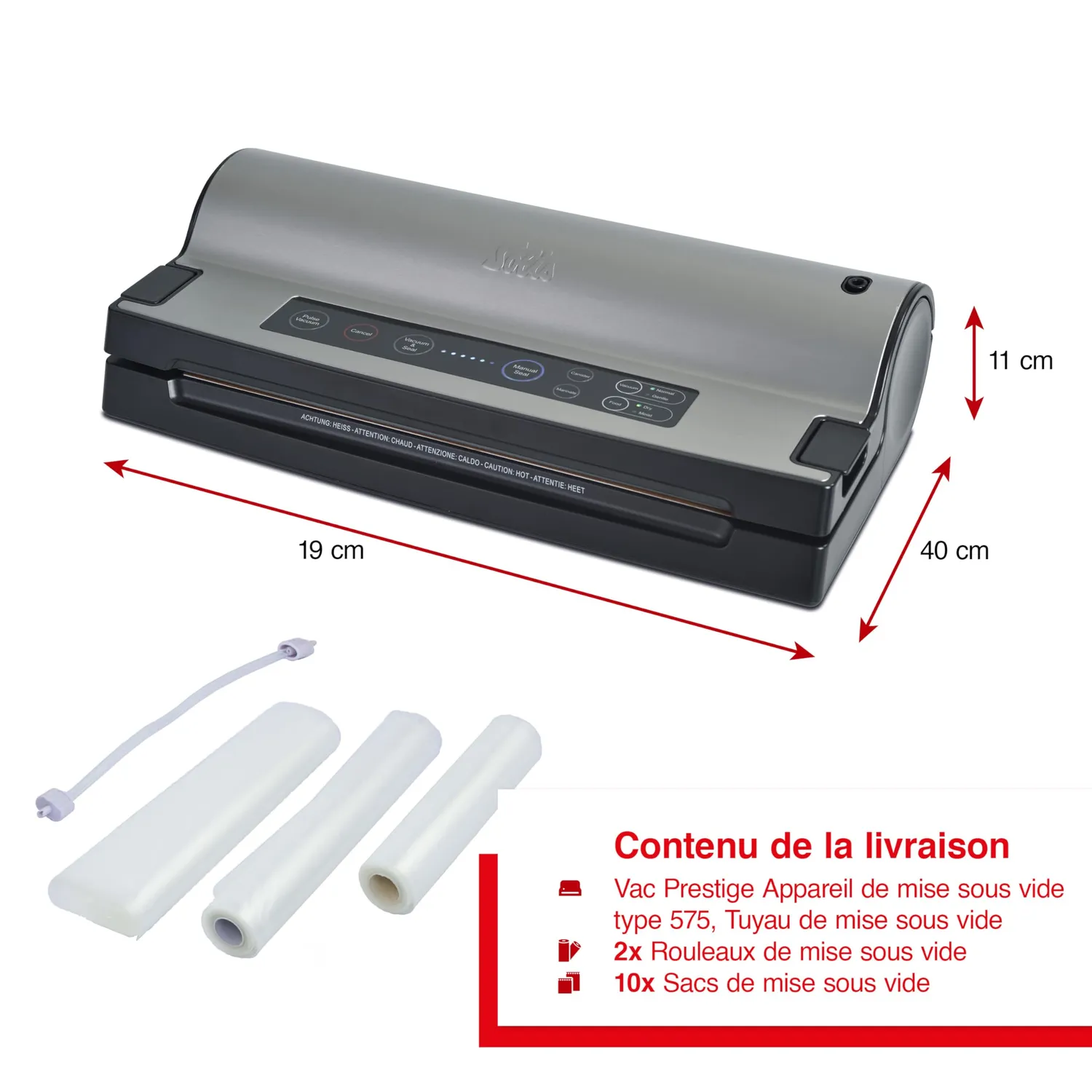 Solis Vac Prestige machine sous vide soudure 30 cm