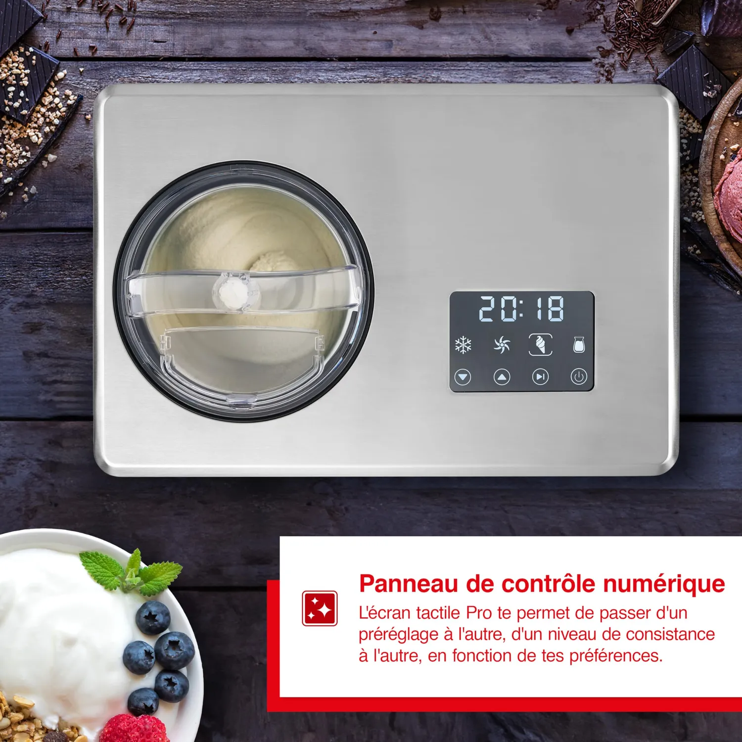 Solis Gelateria Pro Touch 8502 sorbetière 1,5 L inox