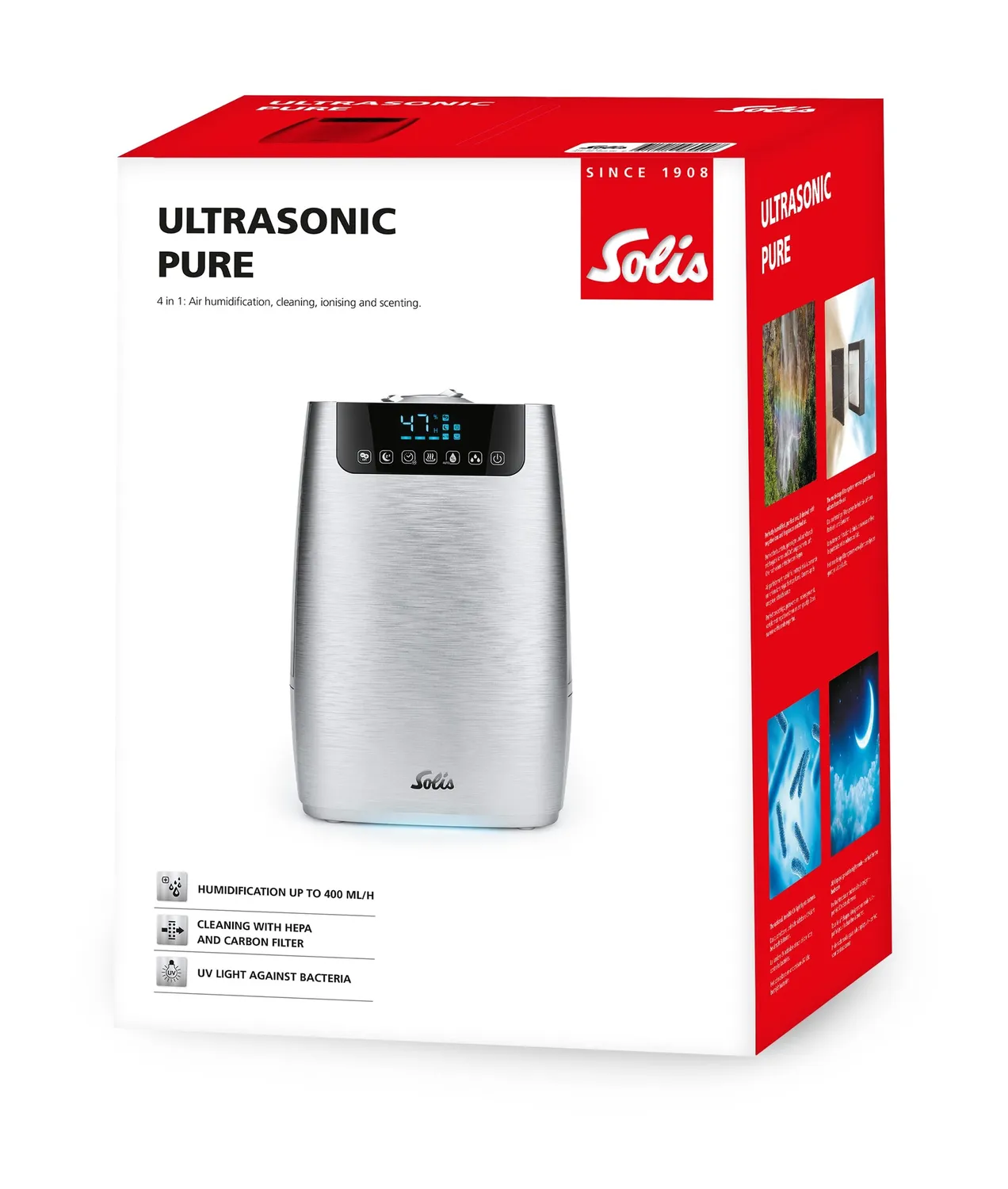 Solis Ultrasonic Pure 7217 humidificateur 4,5 L chaud froid