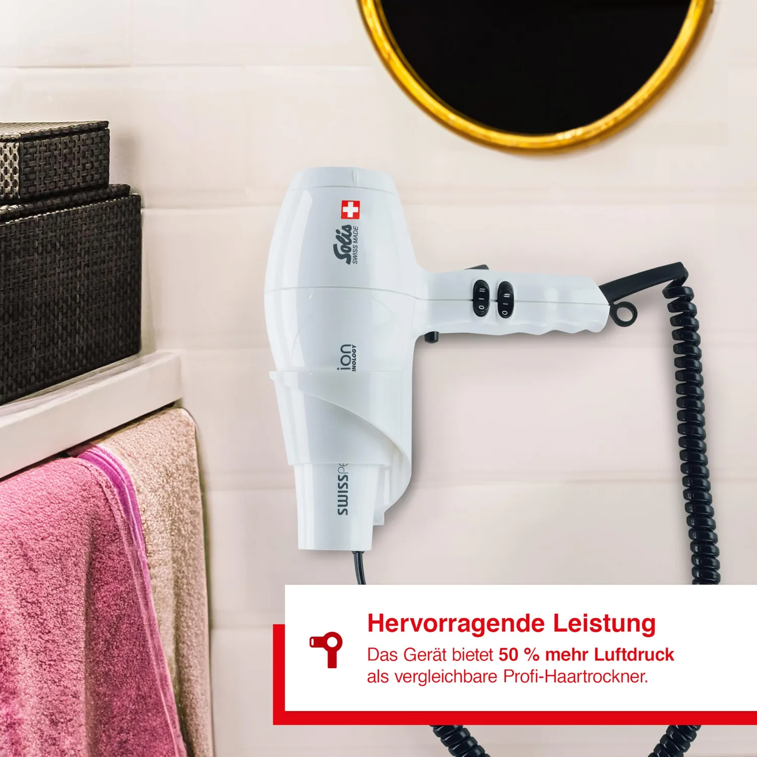 Solis 443 Swiss Perfection sèche-cheveux noir 1700W