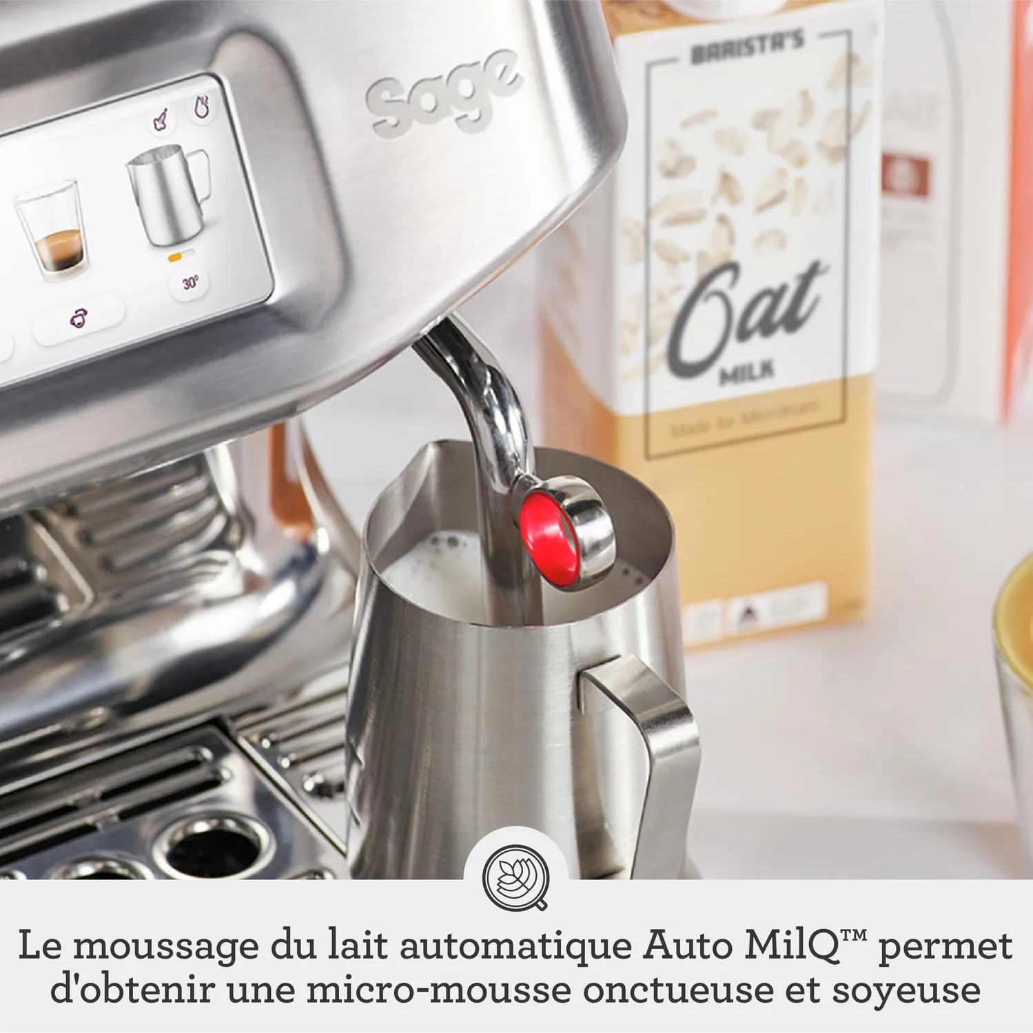 Sage Barista Touch Impress expresso Nougat Amandes broyeur