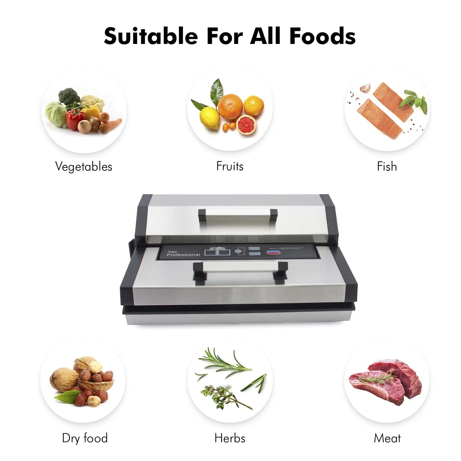 Solis Vac Professional 572 machine sous vide argent marinade