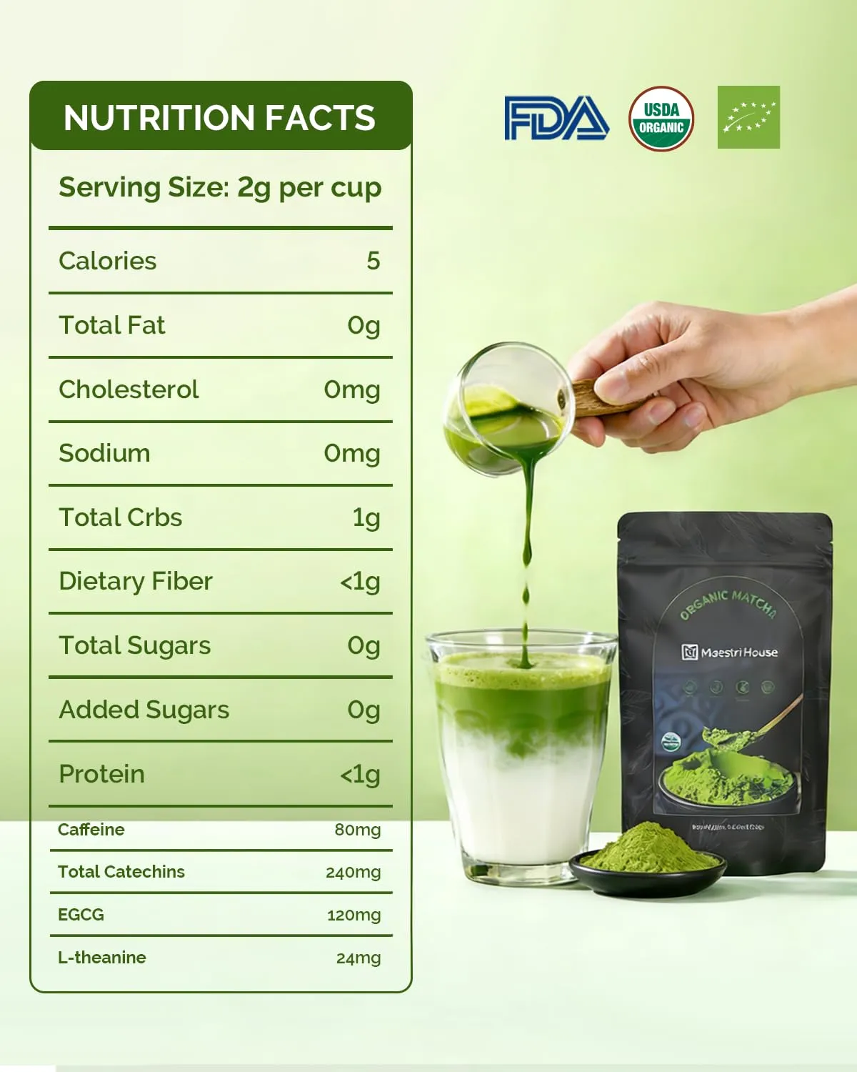 Maestri House First Harvest poudre matcha bio 100g culinary