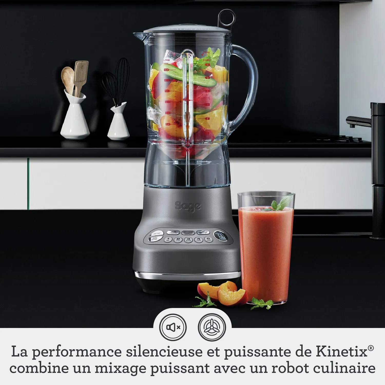 Sage Fresh & Furious blender argent 1,8 L Kinetix