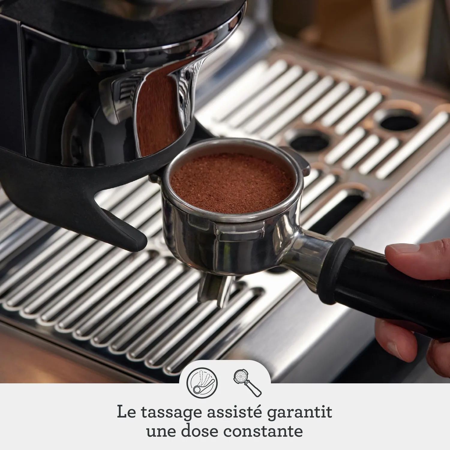 Sage Barista Express Impress machine espresso inox brosse