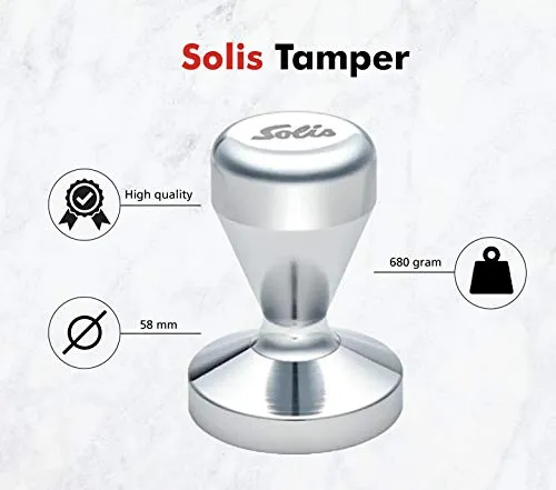 Solis 58 mm tamper presse café inox 680 g