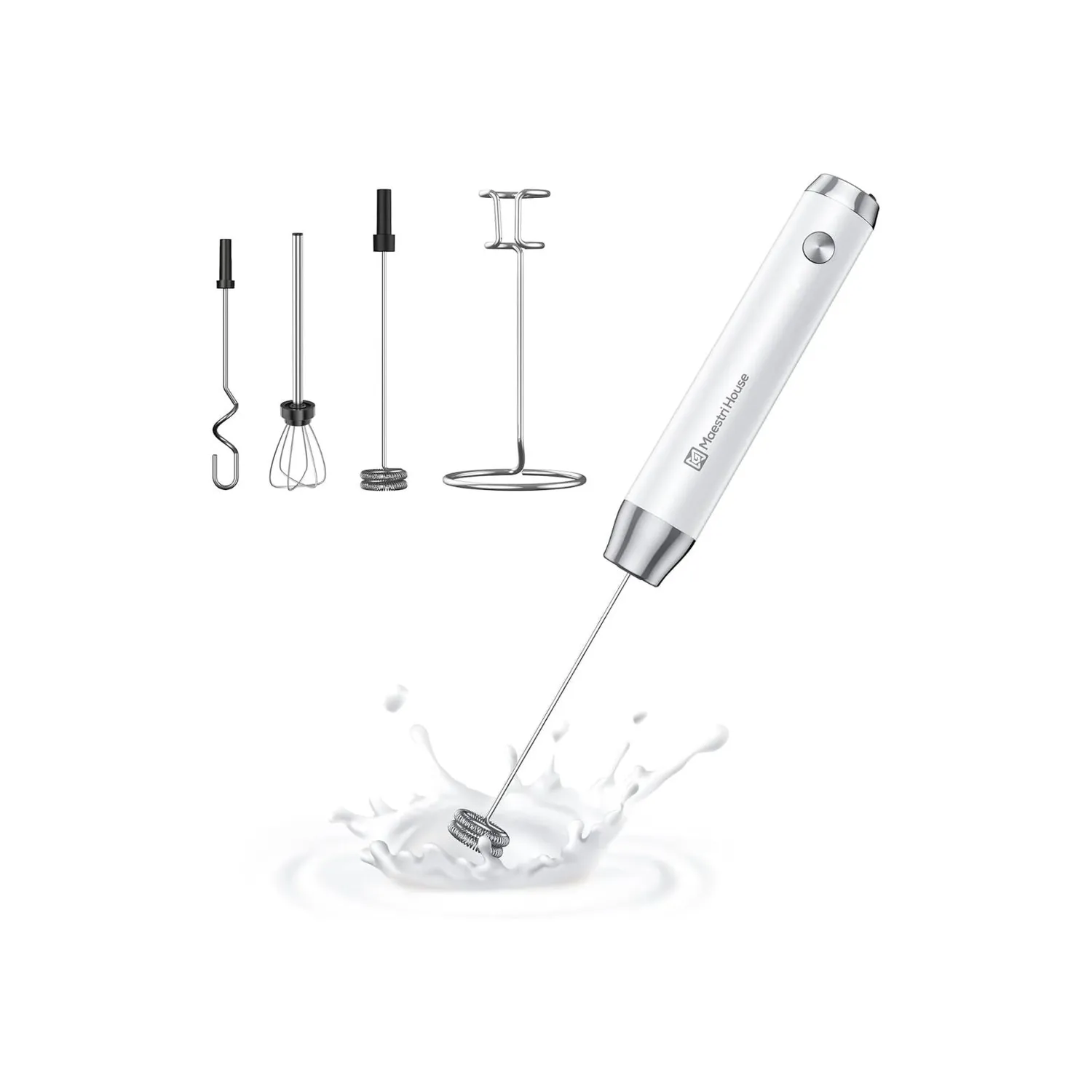 Maestri House LunaFro Plus mousseur à lait 3-en-1 rechargeable