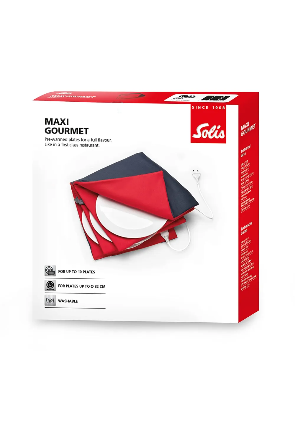 Solis Maxi Gourmet 906.31 chauffe-assiettes 10 assiettes 32 cm