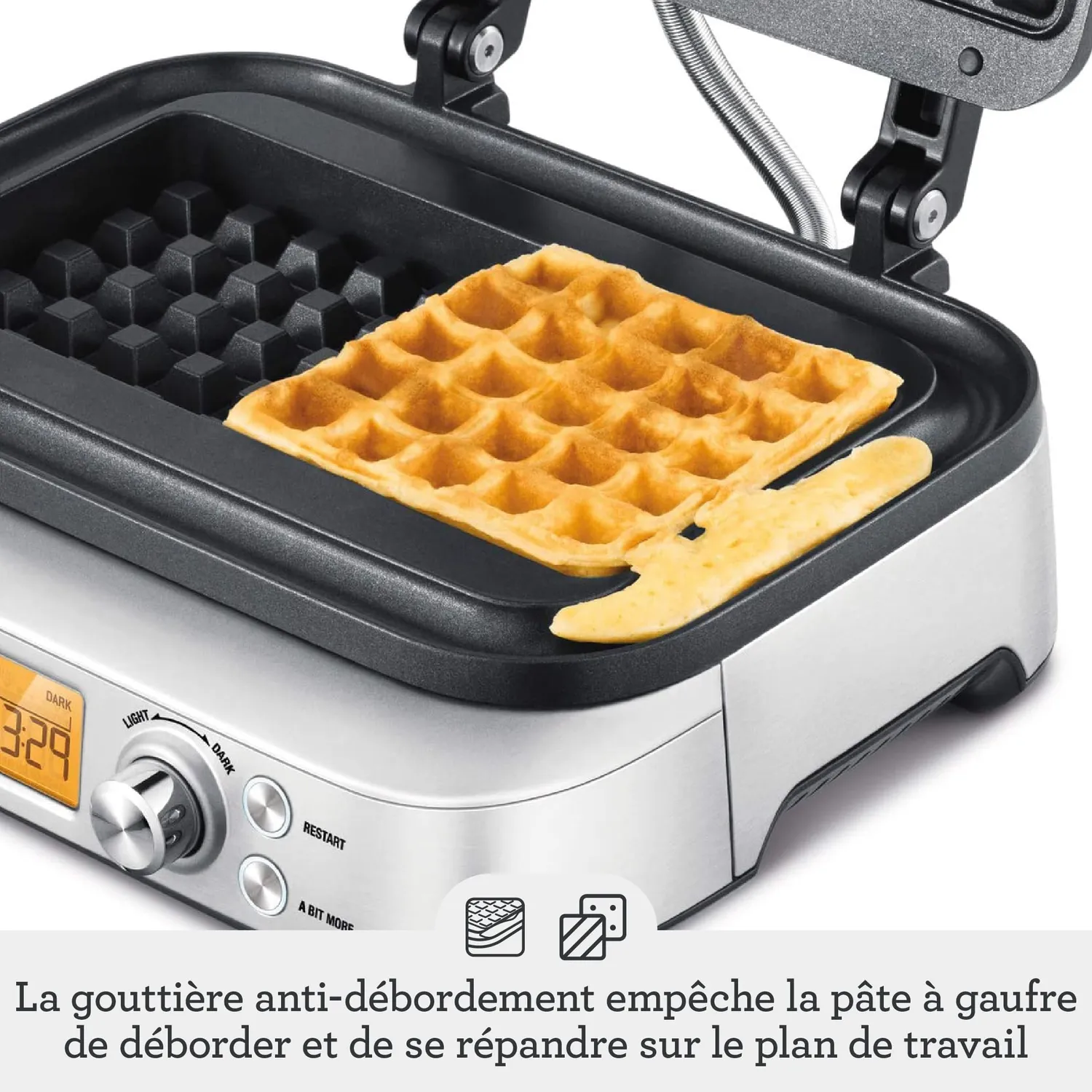 Sage Smart Waffle Pro gaufrier belge 12 réglages