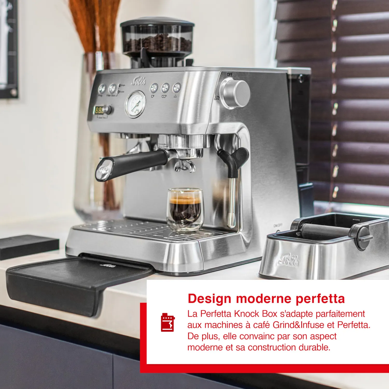 Solis Perfetta 978.43 bac à marc inox