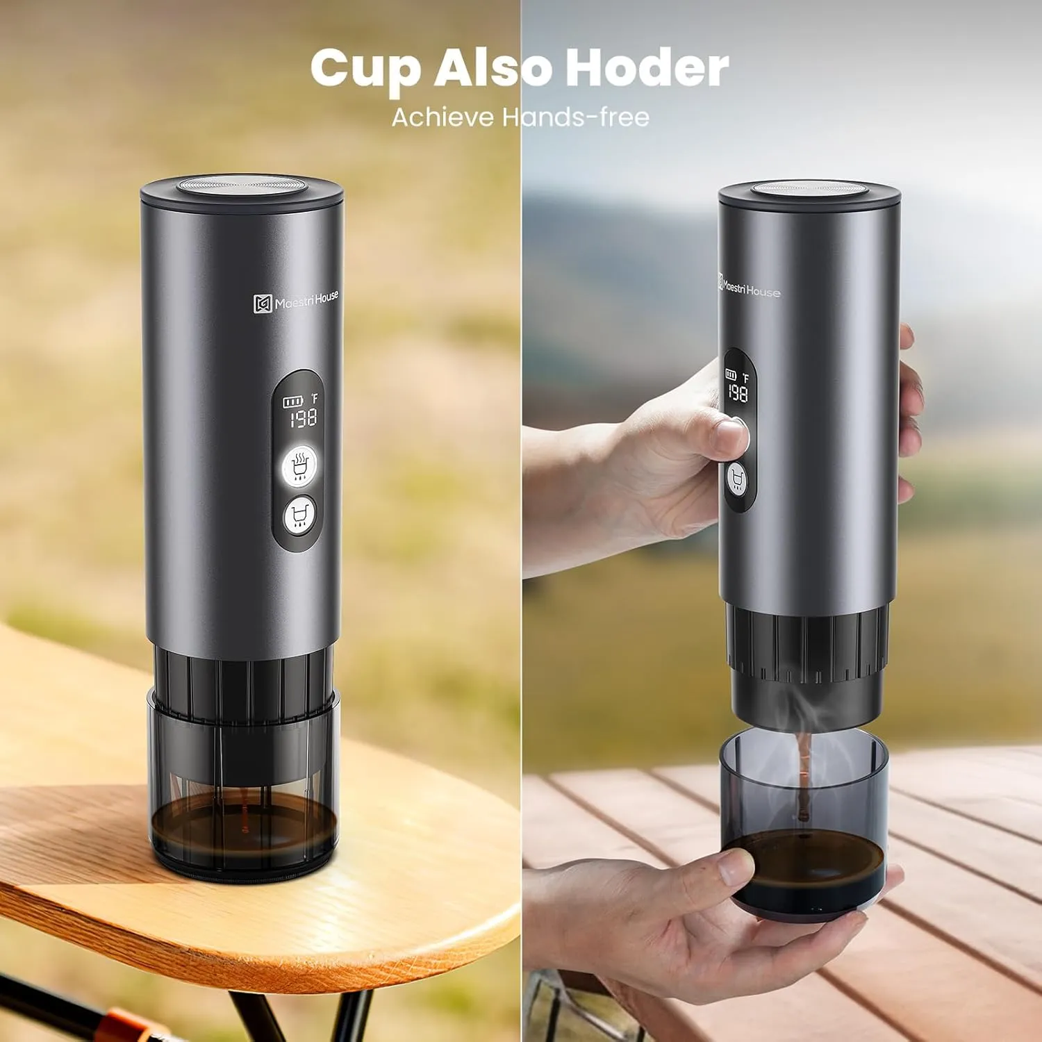 Maestri House GC-CP020 machine espresso portable chauffante gris