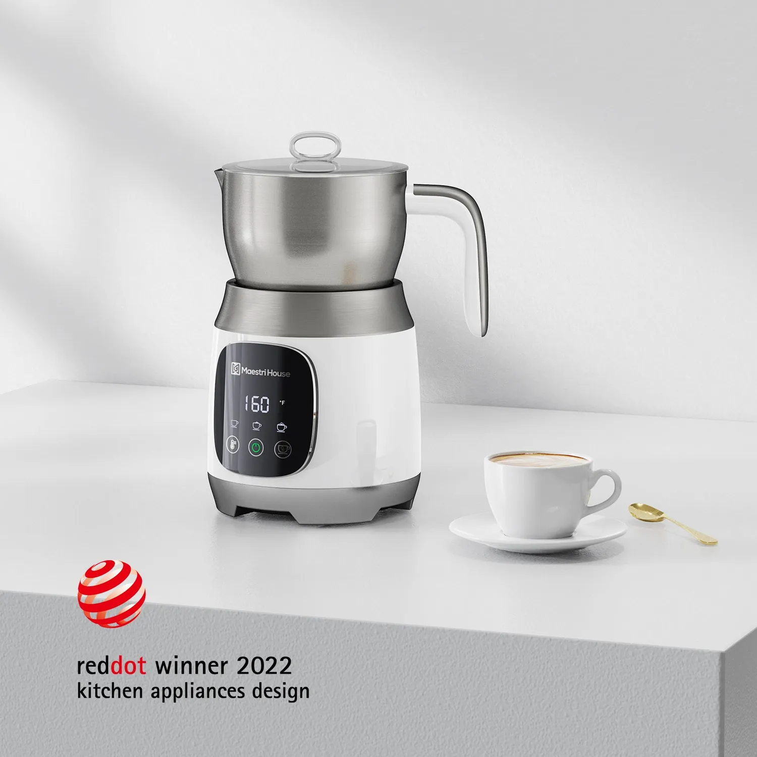 Maestri House DualFro 600 mousseur lait 600 ml inox