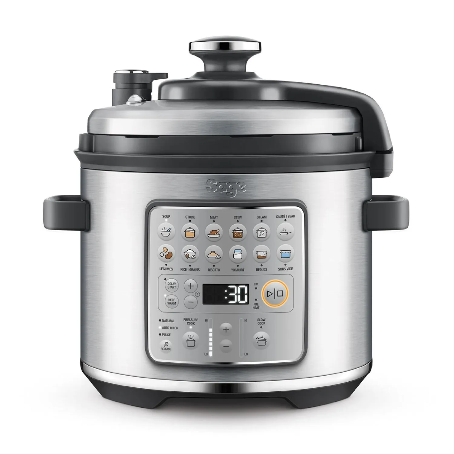 Sage Fast Slow Go Pro multicuiseur Slow Pro inox pression