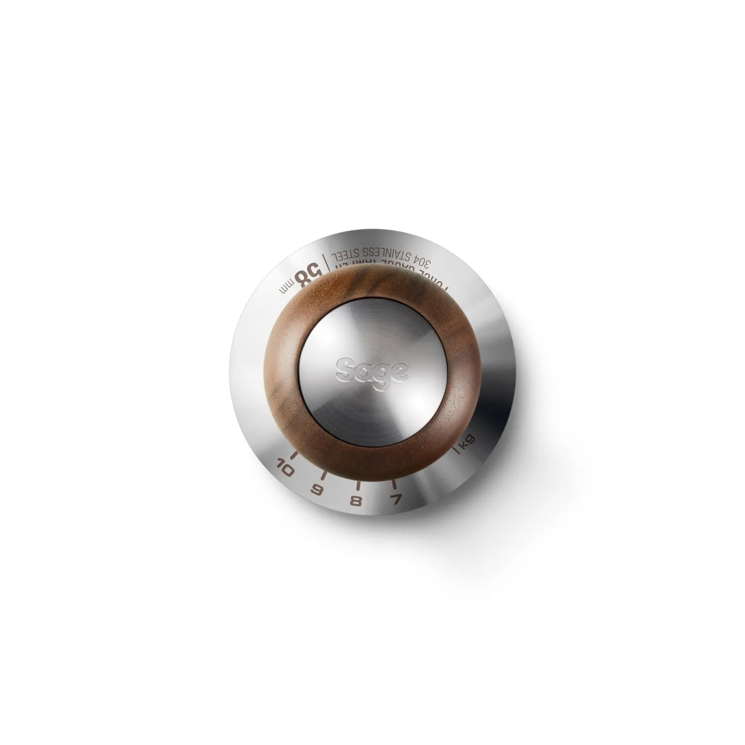 Sage Force Gauge Tamper 58mm tasseur café noyer pression