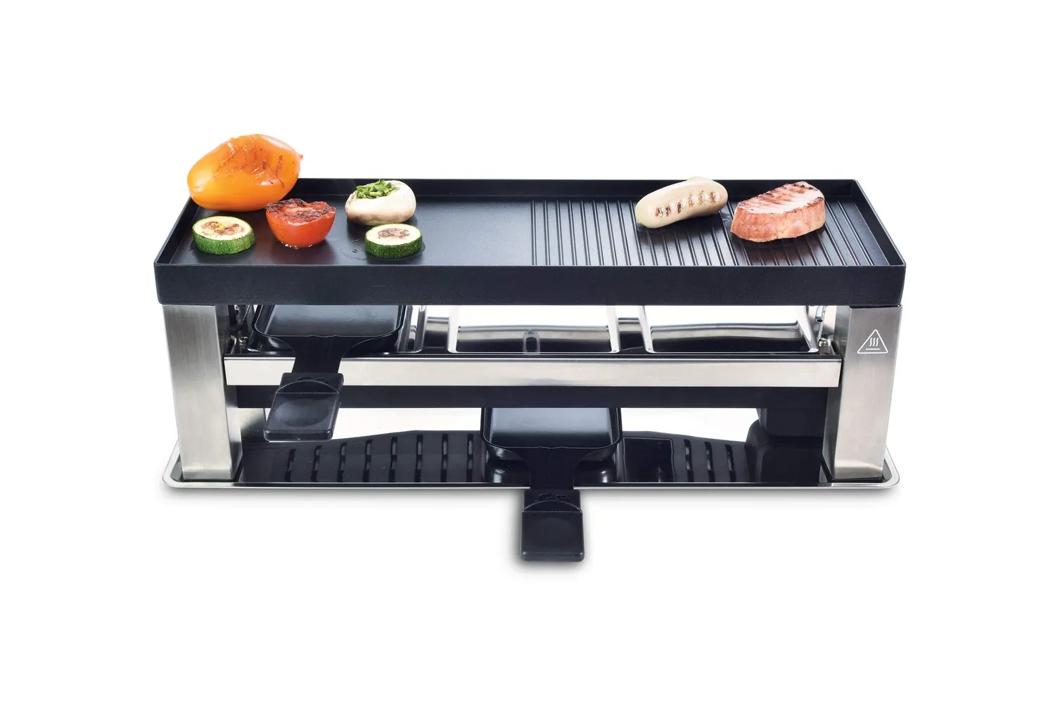 Solis 4 en 1 raclette grill table 3 personnes inox 650 W
