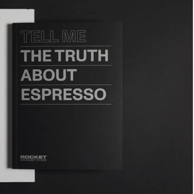 Rocket Espresso Tell Me Truth livre art café anglais
