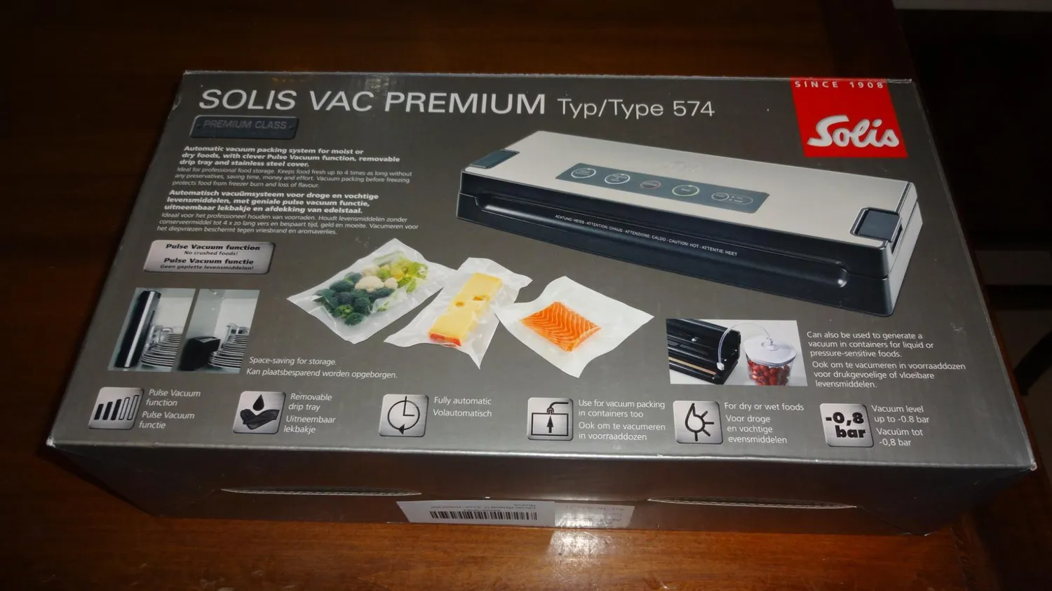 Solis 922.21 machine sous vide noir 110 W sachets et boîtes