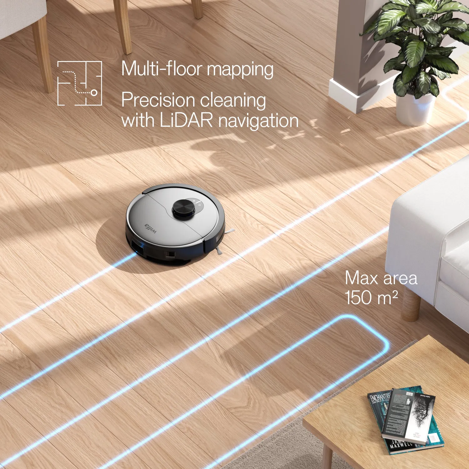 Wilfa Innobot RVC-B4LIN robot aspirateur laveur