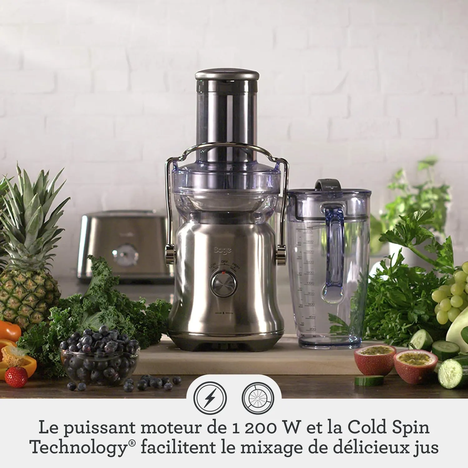 Sage Nutri Juicer Cold Plus Centrifugeuse Inox 2 L 88 mm