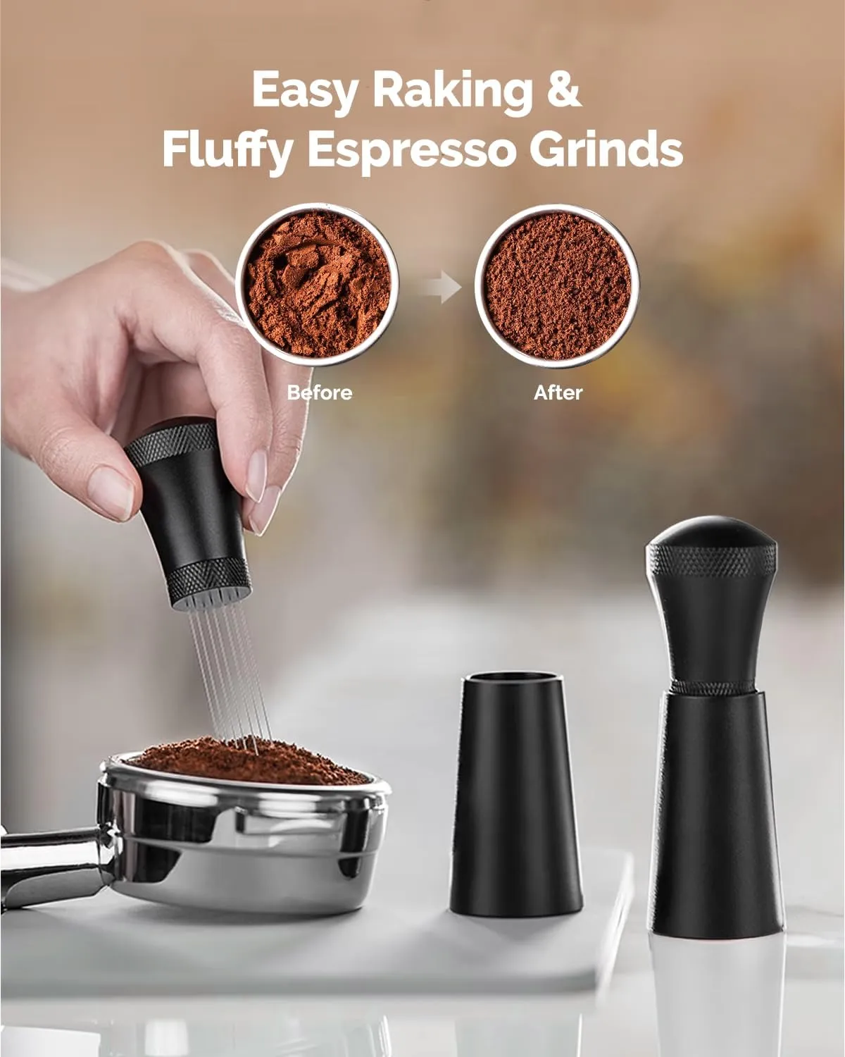Maestri House kit expresso 4 pièces pichet inox WDT