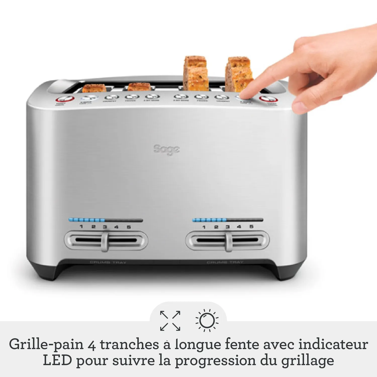 Sage Smart Toast grille-pain 4 fentes alu brossé